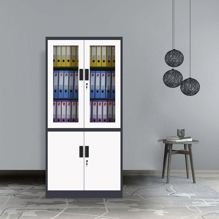 Large file cabinet thickened steel gray and white color black and white iron cabinet Data cabinet Office cabinet factory direct sales