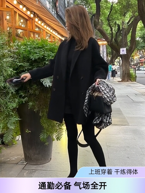 New Autumn and Winter Double-Sided Wool Suit, High-End Feel, Petite Woolen Coat, Handmade Double-Sided Wool Short Coat New Autumn and Winter Double-Sided Wool Suit, High-End Feel, Petite Woolen Coat, Handmade Double-Sided Wool Short Coat