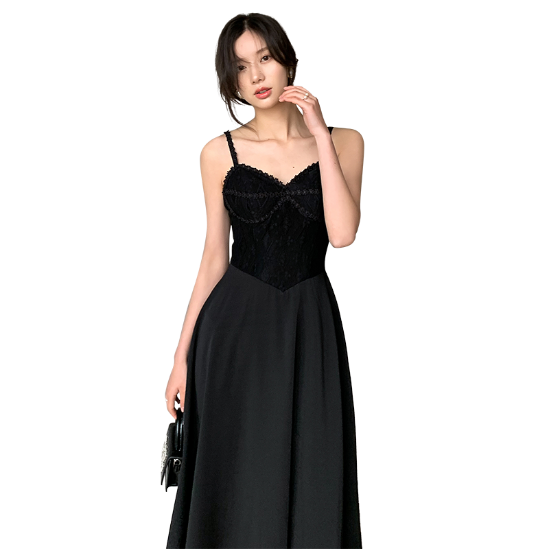 formal dress with suspenders Black Suspenders & Petal Bow Tie main image 1
