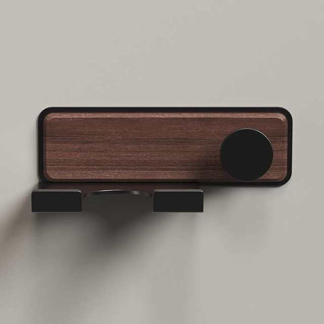 Walnut hair dryer storage rack bathroom bathroom washbasin without punching air tube hanging storage rack wall mount