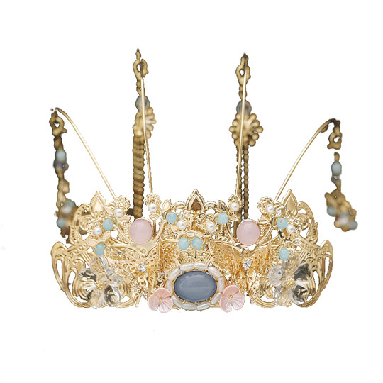 Cheveux Hanfu de style ancien pour enfants, couronne de cheveux de costume ancien, coiffure féminine Xiuhe, couronne de phénix à pompon, accessoires de couronne de super fée à bascule