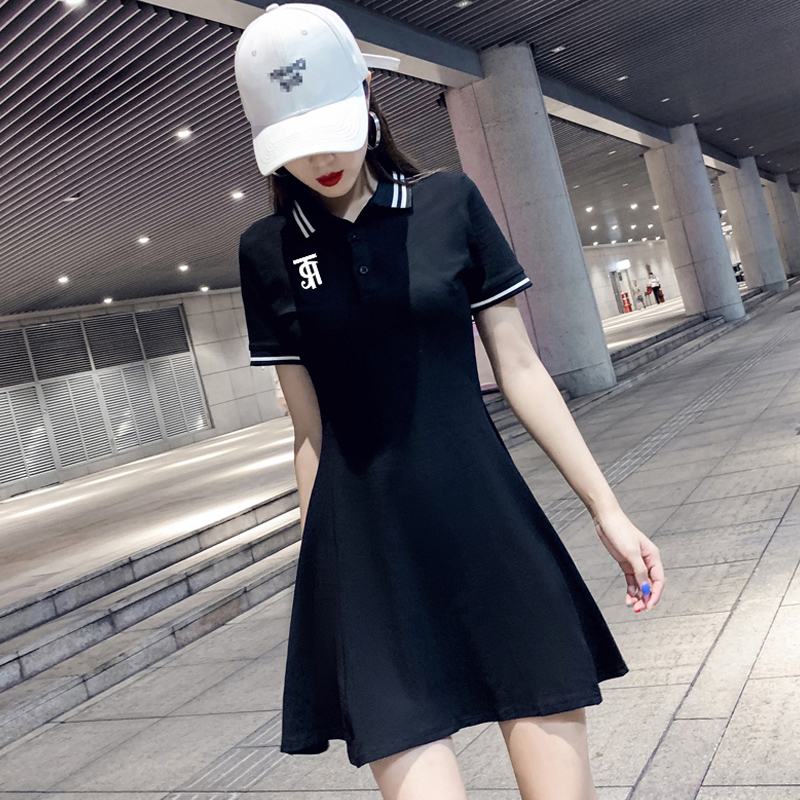 Polo Collar Dress for Women 2026 Summer Internet Celebrity Hot Style European Brand Chanel-Inspired T-Shirt Dress Sporty A-Line Short Skirt