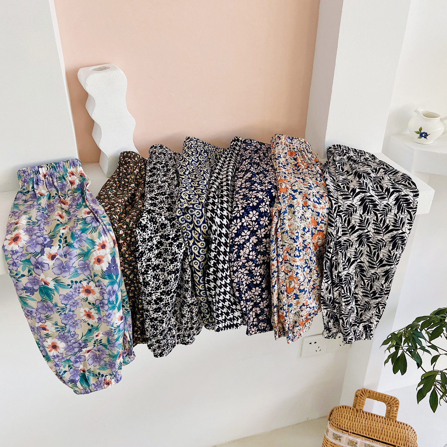 2022 new girls' mosquito repellent pants summer thin baby pants summer beach pants light breathable bloomers