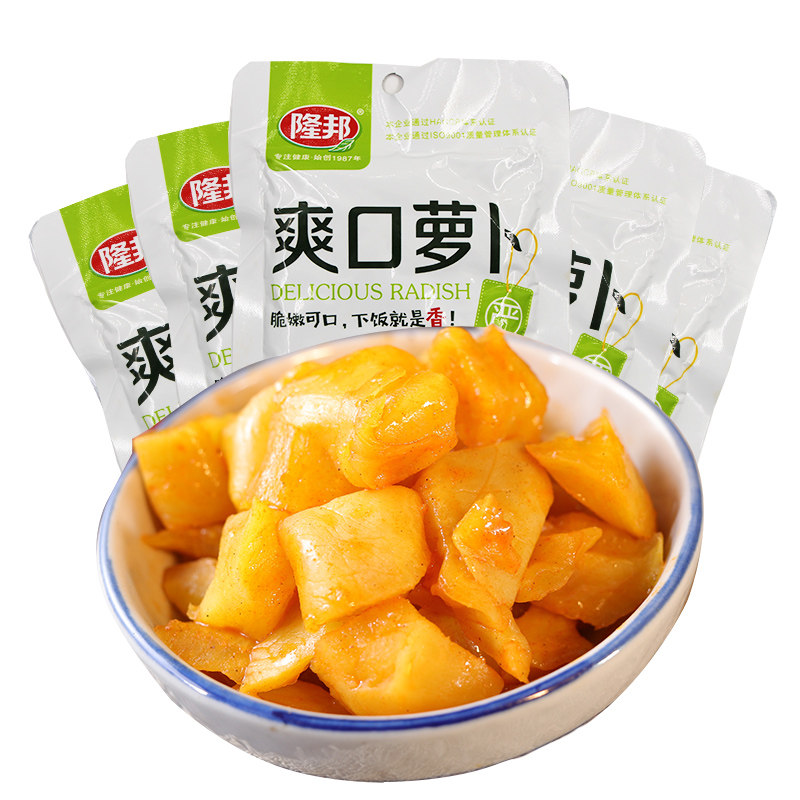 隆邦酱菜爽口萝卜80g*5袋开胃下饭菜早餐小咸菜保定特产