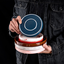 Potted white Tito flower pot tray Deep water wood Tootto green turquots Rack Vase Large number ceramic tray