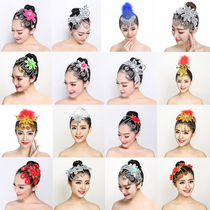 The head flower of the Yangko belt Northeast big Yangko head flower stage performance headdress national performance square dancing headdress