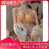 Bra set adjustable girl lace sexy small breasts gather no trace light and comfortable skin-free underwear underwear