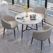 Negotiate table and chair combination reception shop guest rest table and chair small apartment type office small round table dining table leisure table