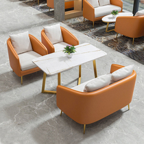 Sales office negotiation table and chair hotel beauty salon business reception a table four chairs combination milk tea shop card seat sofa