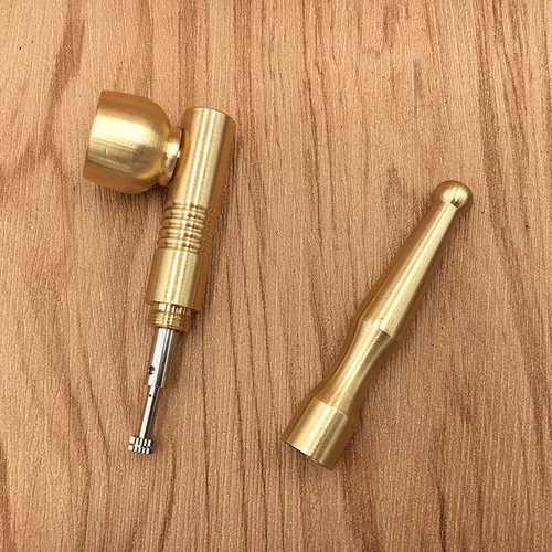 Медный маленький мундштук, креативная портативная латунная съёмная курительная трубка