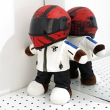 Плюшевый шлем, кукла, белый рюкзак, подвеска, с медвежатами