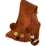 Трикотажный удерживающий тепло шарф, с медвежатами, подарок на день рождения