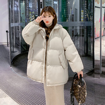 Purple down cotton clothes womens short 2020 new winter Korean student small quilted jacket Hong Kong style thickened cotton coat jacket