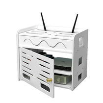 Set-top Box TV Cabinet Containing Finishing Wire Rack Router Patch Board Wifi Free of perforated wall-hanging shelter