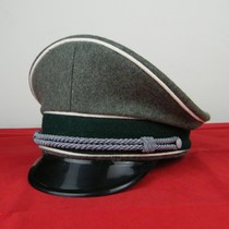 Big brim hat hard top white edge woolen fabric hard brim WH model elite model