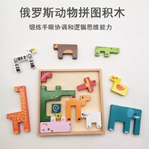 Children Russian cube block puzzle puzzle puzzle early teaching toy kindergarten 2 - 3 - 4 - 5 - 6 years old