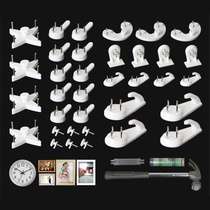 Wallpaper nail hook no trace nail hanging painting wall nail hanging reel large size accessories plastic hook nail hanging cloth wood oil