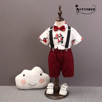 Boys dresses for summer one-year-old babies British style childrens suits Western style casual Korean style childrens wedding