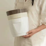 Кремовый пластиковый съемный эмоциональный цветочный горшок, хорошо впитывает воду