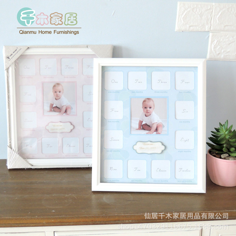 Baby 12 months to grow old age photo frame children Full moon creative pendulum a generation hair-Taobao