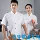 Quần áo làm việc đầu bếp thoáng khí polyester-cotton cao cấp dài tay nam mùa thu nhà hàng khách sạn phục vụ nhà bếp làm bánh quần áo đầu bếp đồng phục đầu bếp may sẵn áo bếp may sẵn