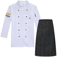 Белый лонгслив, фартук