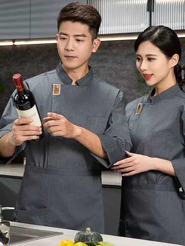 Качественный шеф-повар одежду отель питание ресторана шеф-повара рабочая одежда осень и зимняя столовая столовая кухонная одежда