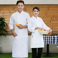 Белый лонгслив, фартук, увеличенная толщина