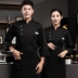Polyester-Cotton cao cấp lưới thoáng khí áo liền quần đầu bếp ngắn tay nam mùa hè nhà hàng khách sạn nhà bếp phục vụ quần áo đầu bếp màu trắng tinh khiết đồng phục nấu ăn áo bếp nữ 