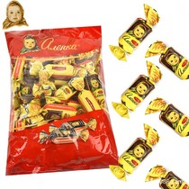 Russian big-head doll halva sesame peanut chocolate candy Ailianqiao imported candy New Years sandwich wedding candy