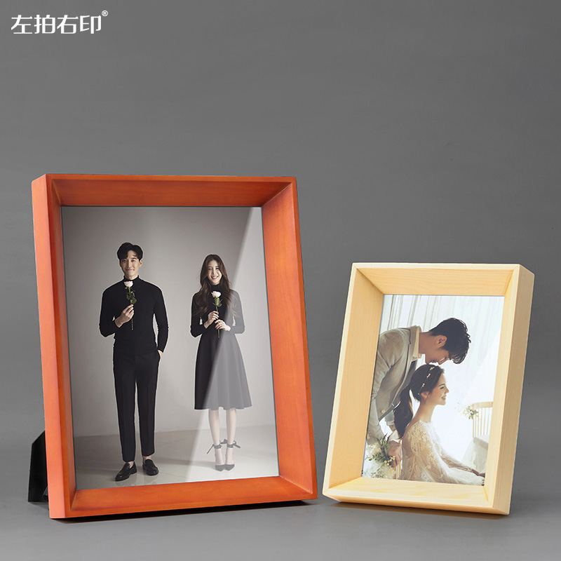 Wedding Dress Photography Photo Wood Photo Frame Production Brief Approx field wood original wood Solid Wood Baby Photos Customized desktop Pendulum Table