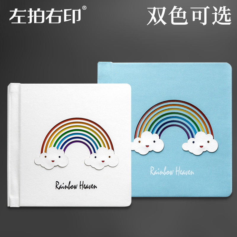 Photo studio leather photo album production cute children baby photo book one year one hundred days photo birthday commemorative book customization