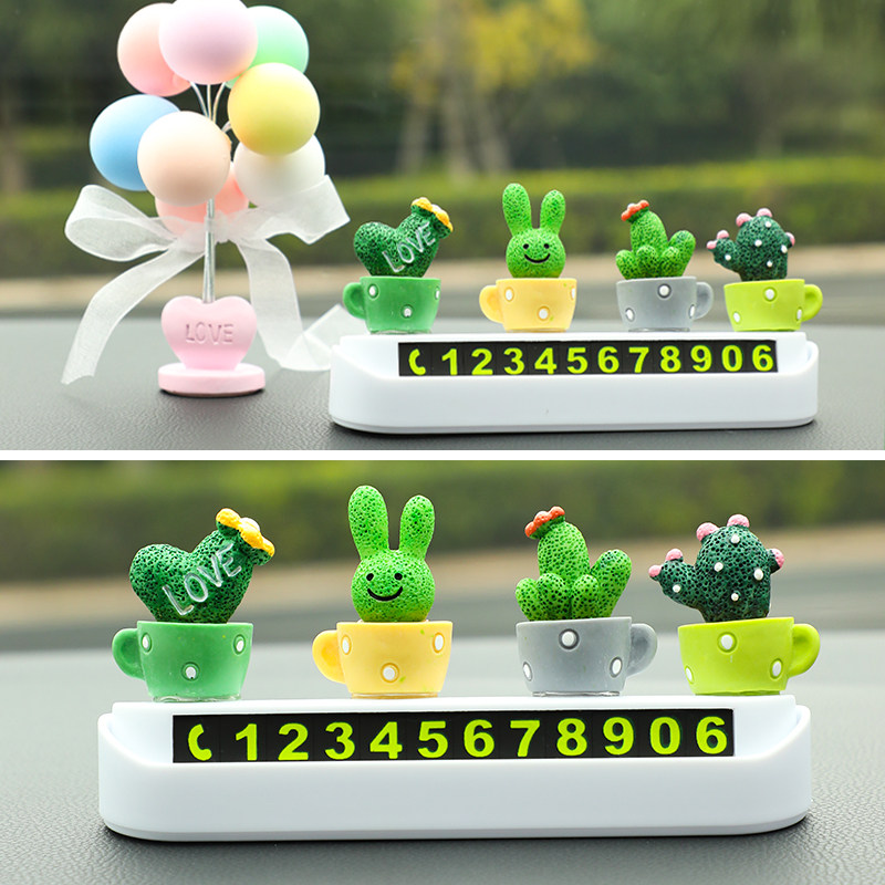 Temporary parking number plate mobile phone creative car interior decoration supplies Daquan car interior car good things