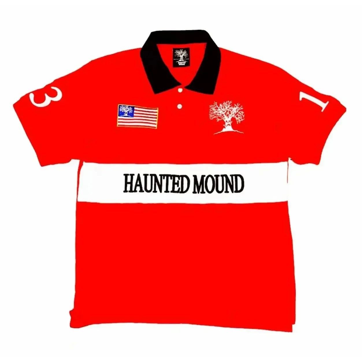 Haunted Mound Halloween Pumpkin Head Embroidered Polo Shirt-淘寶