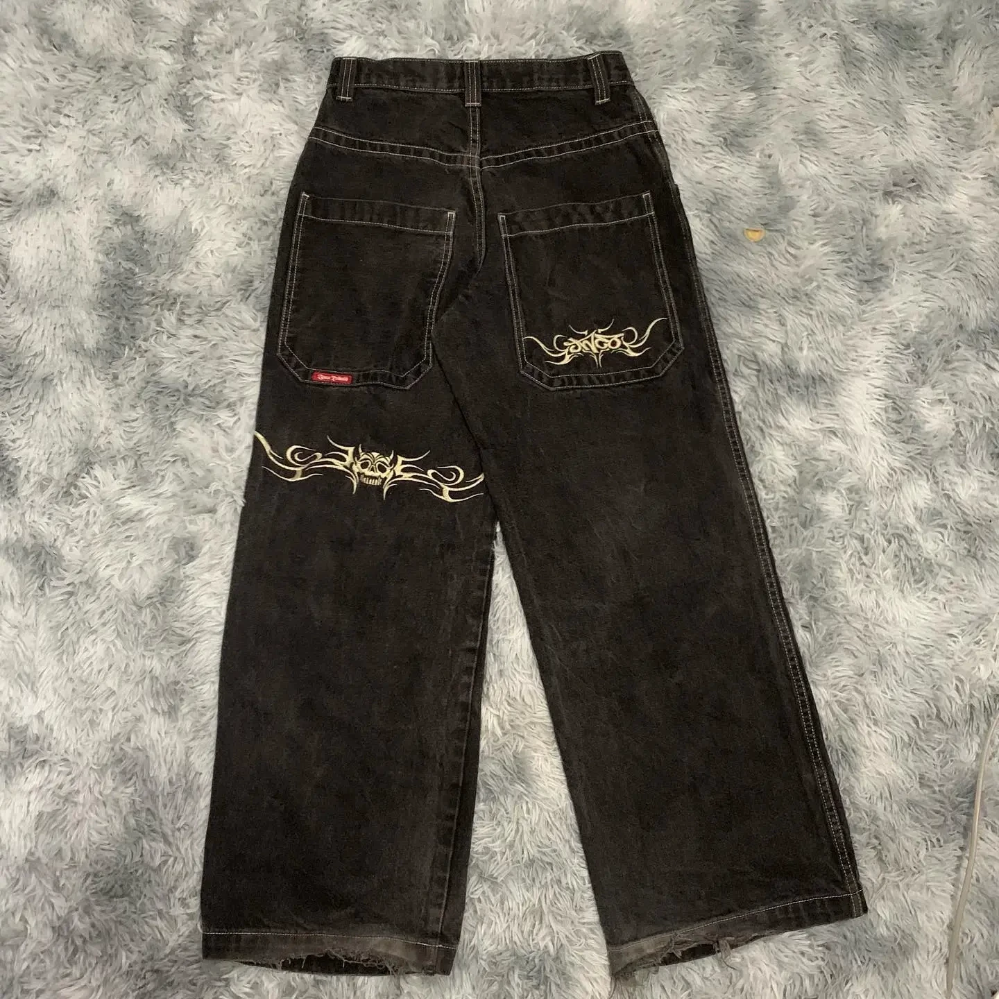 Уличные джинсы JNCO в стиле Y2K HIP HOP с графическим принтом CARTON GRAPHIC от Vinta