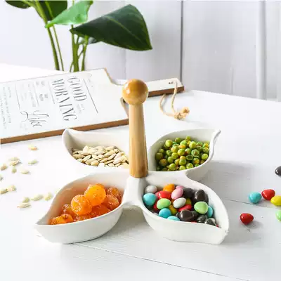 Candy creative grid inventory heart dried fruit plate Living room coffee table Household Japanese party snacks Melon seeds fruit platter