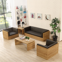 Simple Modern Office Sofa Tea Table Combo Casual guests Hospitality Business Talks Creative Sofa Trio Seater