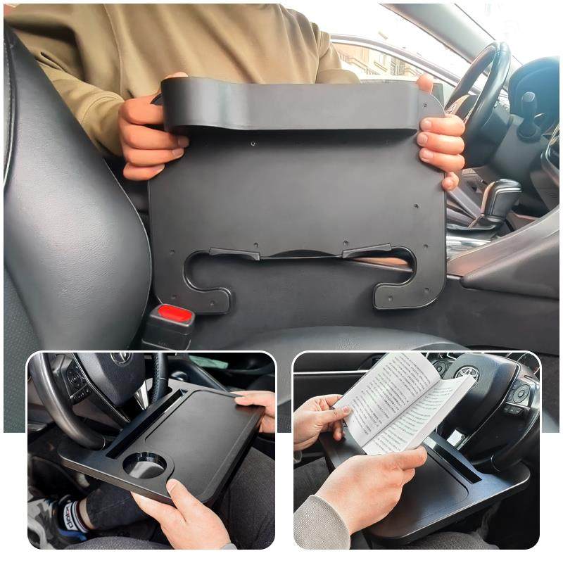 Car Steering Wheel Dining Table, Multifunctional Car Table for Eating, Small Car Front Seat Stand, Car-Mounted Small Table Board