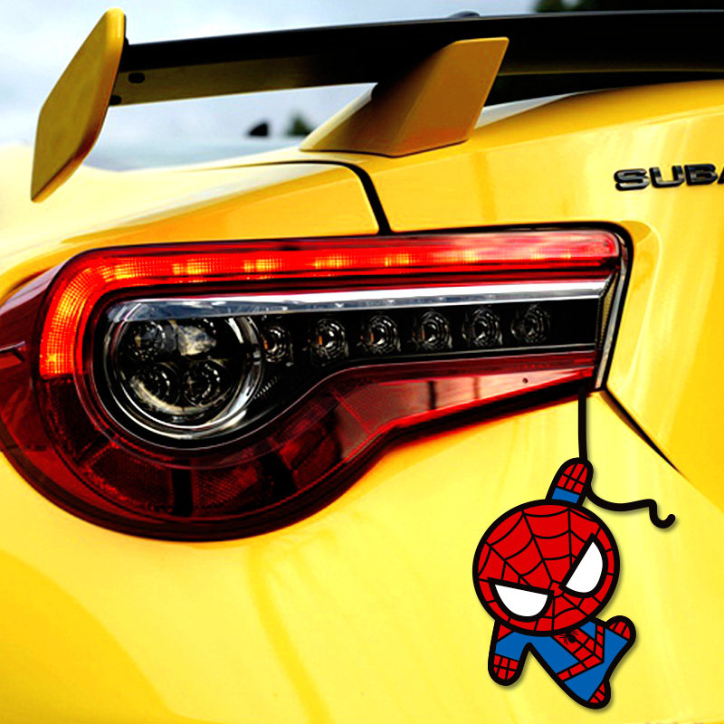 Spider-Man car stickers car scratches block decals electric locomotive modification stickers interesting funny car stickers