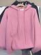 Fashionable Age-Reducing Pink Hooded Knitted Sweatshirt for Women, Suitable for Autumn and Winter, Can Be Worn as Outerwear or as an Inner Layer, Covers the Body to Look Slimmer, Super Pretty Long-Sleeved Top