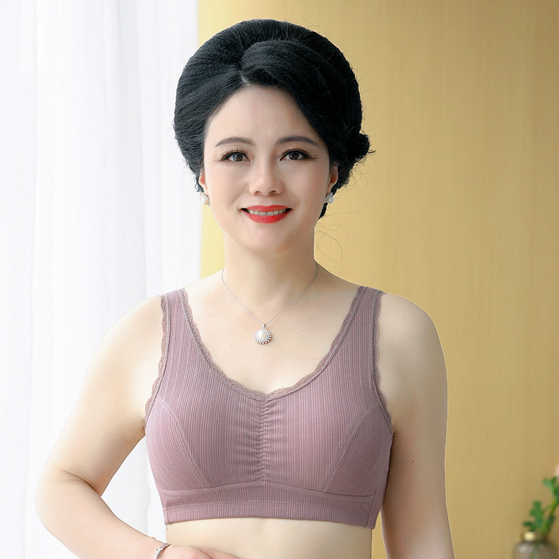 Trung niên lót thể thao mà không cần vòng thép vest kiểu womens mẹ lót bông đẹp trở lại trung niên áo ngực cao cấp 50 tuổi.