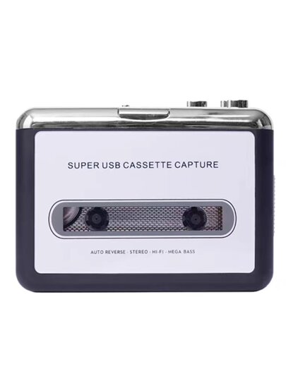 Lecteur de cassettes, baladeur, lecteur de cassettes à l'ancienne, fonction station FM, alimenté par USB, EVA nostalgique