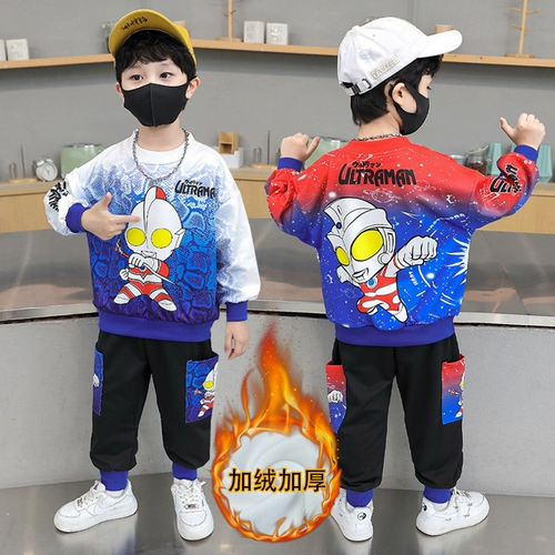 Ultra, Ультрамен Тига, костюм мальчика цветочника, толстовка, лонгслив, детские штаны, детский осенний флисовый комплект, коллекция 2023