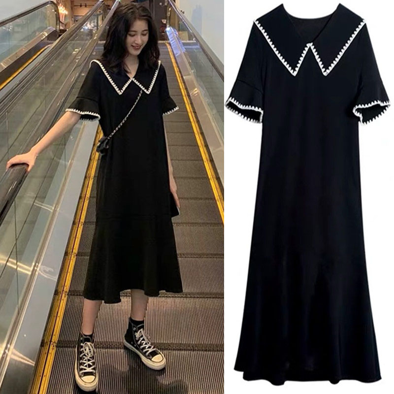 Pregnant Woman Foreign Dress Summer Clothing Fashion style net red summer gestation woman dress blouse over knee length dress in long version of summer dress