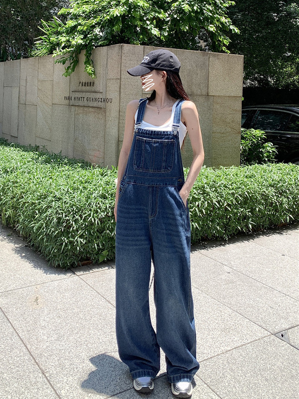 American Retro Denim Overalls for Women, Spring and Autumn 2026 New Design, Niche Loose Fit, Slimming Workwear Jumpsuit American Retro Denim Overalls for Women, Spring and Autumn 2026 New Design, Niche Loose Fit, Slimming Workwear Jumpsuit