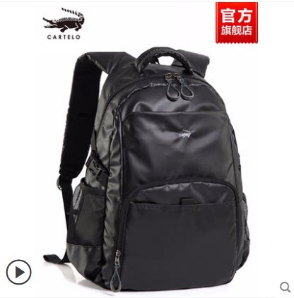 Hong Kong 2022 Crocodile men's double shoulder bag Business Leisure Computer Canvas Bag Travel Travel Bag Trend