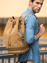 IT Canvas sports mens shoulder bag Bucket bag Travel backpack Leisure travel fashion trend school bag for women