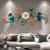 Living room wall clock New Chinese style personality creative art Modern simple wall decoration Light luxury fashion restaurant decoration wall table
