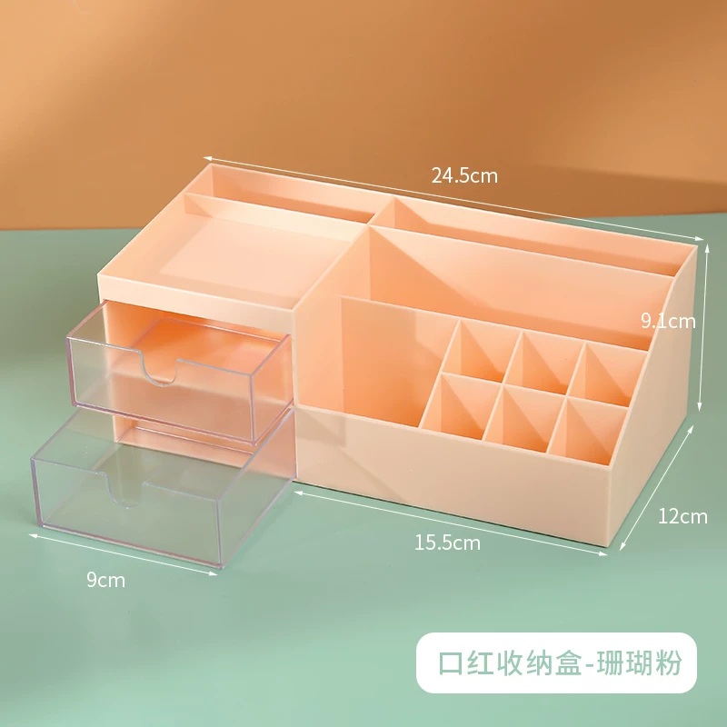 Universal table creative storage box, plastic makeup box for office for boxes, storage system, stationery, capacious pens holder