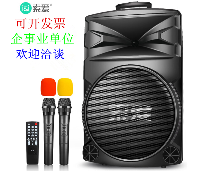 Solove a89wm12 Inch Home KTV Outdoor Mobile Lalever Sound Square Dance Speaker Bluetooth Wireless Mic